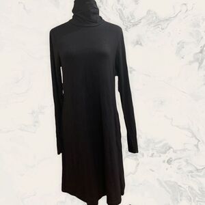 Karen Kane Turtleneck Long Sleeve Dress - Size Small - Black